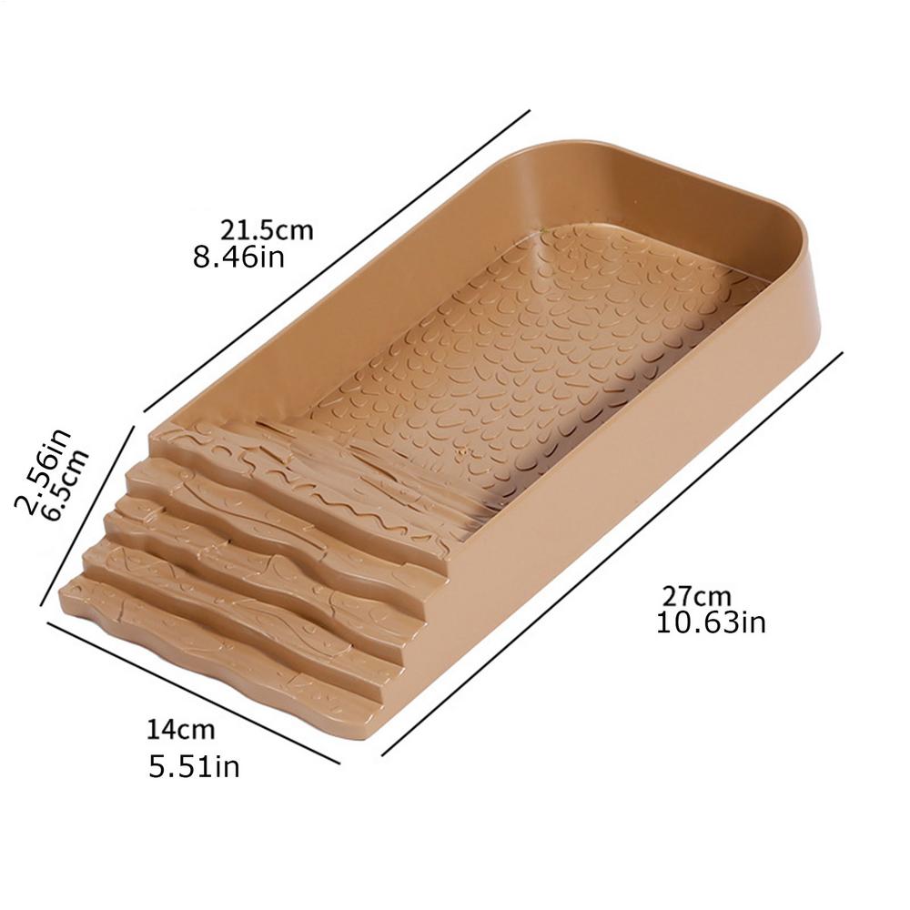 Reptile Water Bowl Anti-Slip Turtle Bathing Pool Aquarium Ornament Tortoise Accessories Snake Water Dish for Gecko Snake Turtle