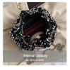 Chic Sequin Korean-Style Bucket Bag: Trendy Pleated Single Shoulder & Crossbody Evening Bag for Women 2026