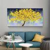 Abstract Golden Rich Tree Money Tree Oil Paintings on Canvas Poster Modern Landscape Wall Art Picture Print Home Decor