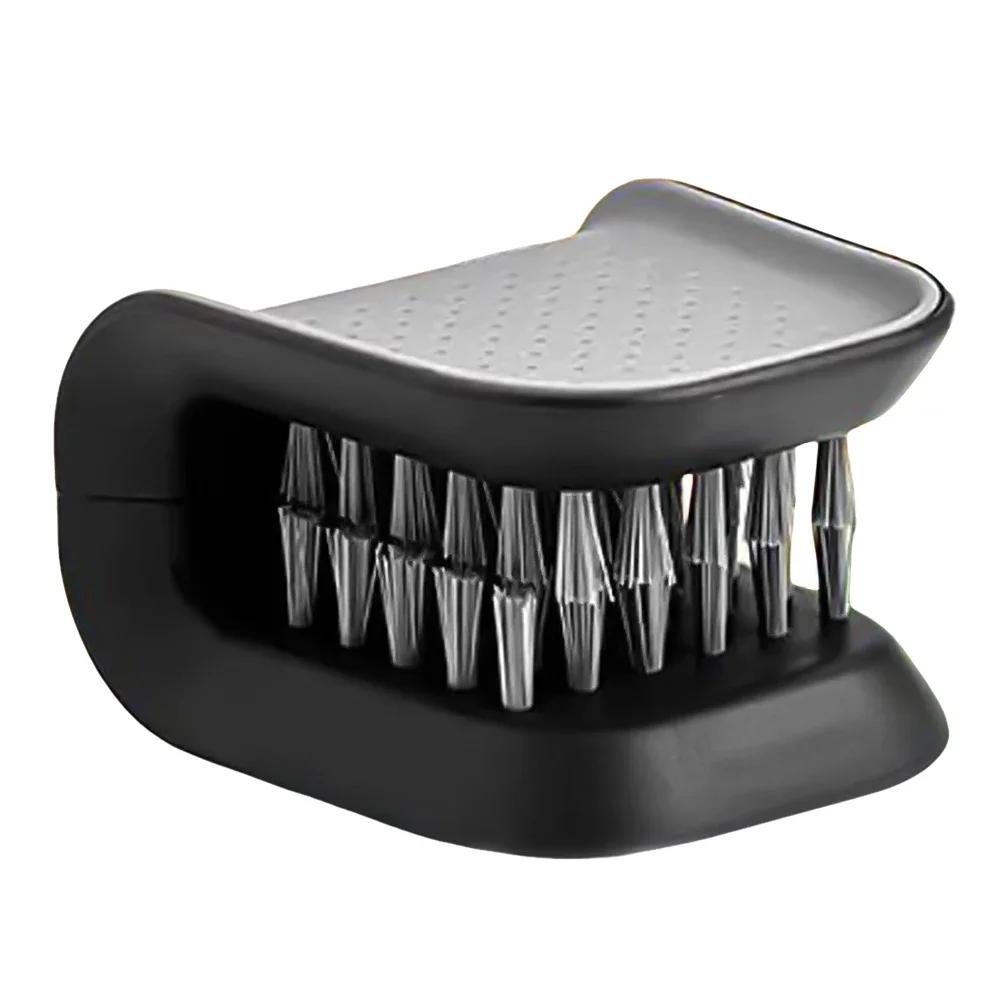 

Car Seat Belt Cleaning Brush Double Sided U Type Automotive Safe Belt Washing Tool Folding Tray Sponge Blade Brush чорний