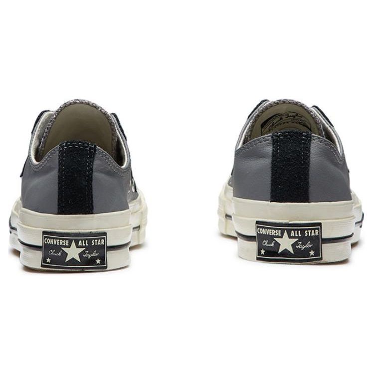 Converse Chuck 1970s Low Top Lace-Up Canvas Shoes Women Sneaker Gray Black 566137C