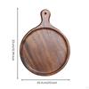 Wooden Serving Board with Handle Pizza Smooth Walnut Platter for Hosts,