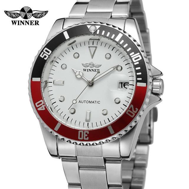 WINNER Classic Green Automatic Waterproof Mechanical Watch for Men & Women