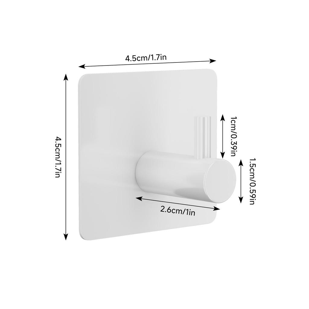 Stainless Steel No-Drill Adhesive Hook for Bathroom & Toilet Storage