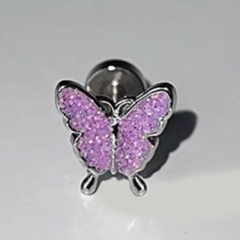Y2K Ear Pins Butterfly Shaped Party Jewelry Gift Studs Earrings Ear Studs Alloy Material Party Jewelry for Women Girls