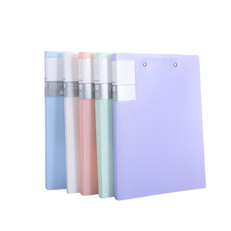 Morandi A4 Student Folder: Loose-leaf Paper Holder, Double Clip Organizer, Single Clip, Roll Holder