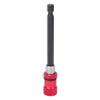 Red Stainless Steel Screwdriver Bit Holder 1Celsius4-Inch Quick Release Magnetic Extension Rod
