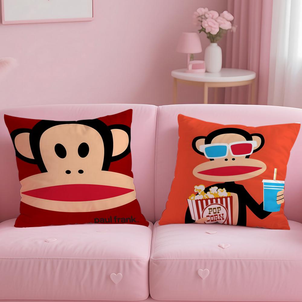 classic brand Paul Frank Cushion Cover Soft  EasyWash Pillow Case  Versatile for Couch Bed Travel and Office