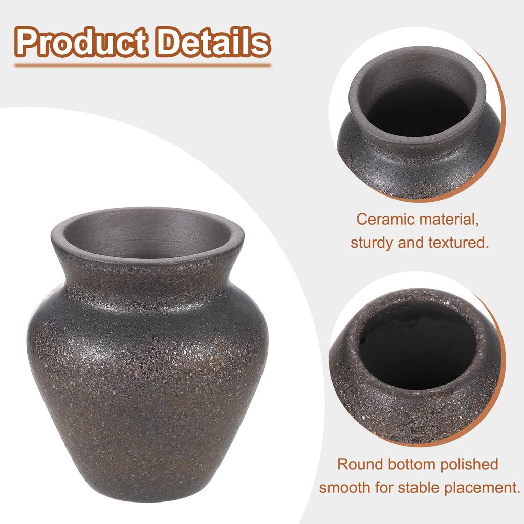 Uxcell Ceramic Chasen Stand, 67mm, Matcha and Tea Towel Holder, Traditional Matcha and Tea Whisk Holder for Tea Ceremony, Black and Gold