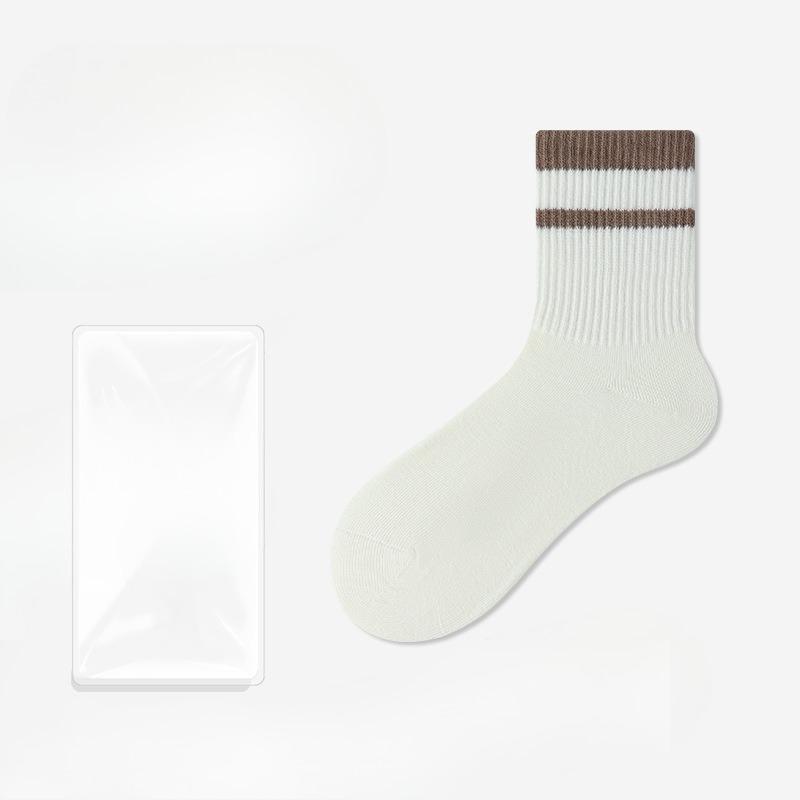 Female Spring and Autumn Fashion New All Purpose Two Bar Movement In The Tube Pile Socks
