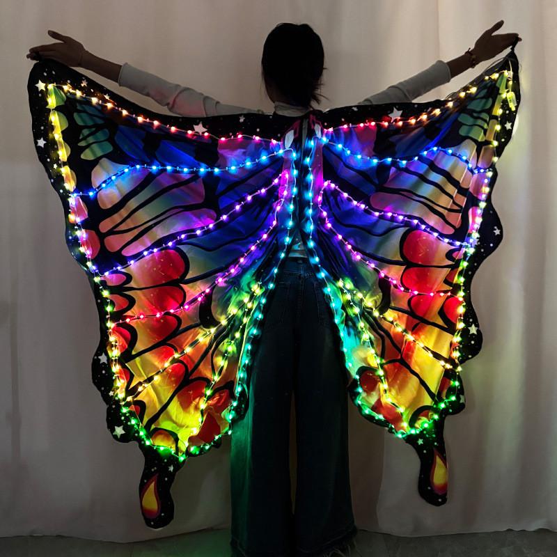 Fantasy Butterfly Led Wings With Remote Control For Belly Dance Costumes