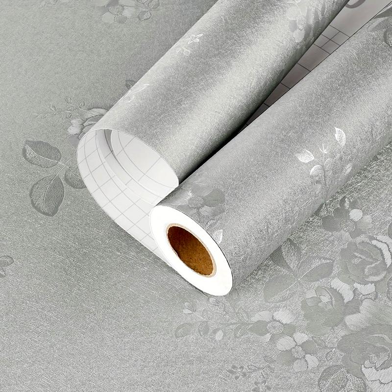 

1 рулон текстурированных цветов 45*300/500 см контактная бумага съемные самоклеящиеся элегантные обои домашний декор розы и листья 45CM*3M серый