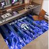 Personalized Crystal Velvet Carpet FC Zürich Pattern Non Slip Floor Rug