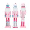 Pink Candy Style Wooden Nutcracker Ornament