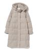 Beams Heart Long Down Coat Gray M Women's Water-Repellent (S-M)