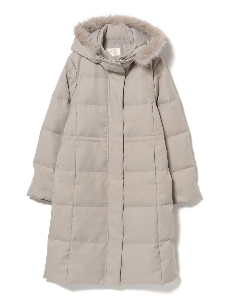 Beams Heart Long Down Coat Gray M Women's Water-Repellent (S-M)