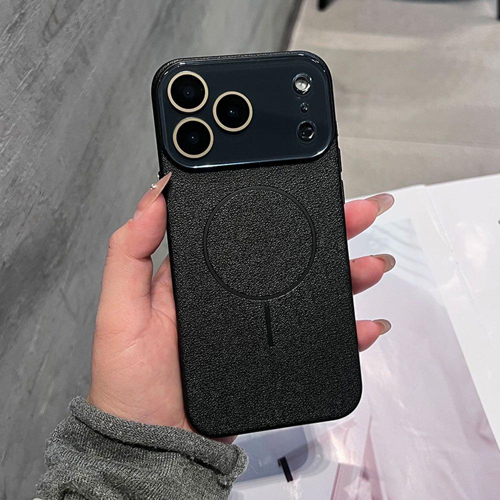 

Совместимый с Apple iPhone 17 Pro Max Магнитный чехол для телефона с текстурой кожи, поддерживает беспроводную зарядку и является защитным чехлом для iPhone 16 Plus iPhone17