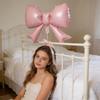 6pcs Pink Bow Balloons, Bow Tie Pink Balloon for Wedding Bride Shower Gift, Decorative Pink Balloon for Girls Birthday Party