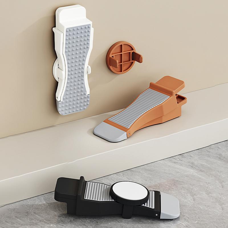 Adjustable Height Non-Slip Rubber Door Stopper Wedge Works on Tile Wood Carpet Floors for Home Office Daily Use