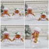 2Pcs Cartoon Christmas Candy Jar Set Clear Plastic Festive Storage Container for Gifts Cookies Biscuits Holiday Table Decor