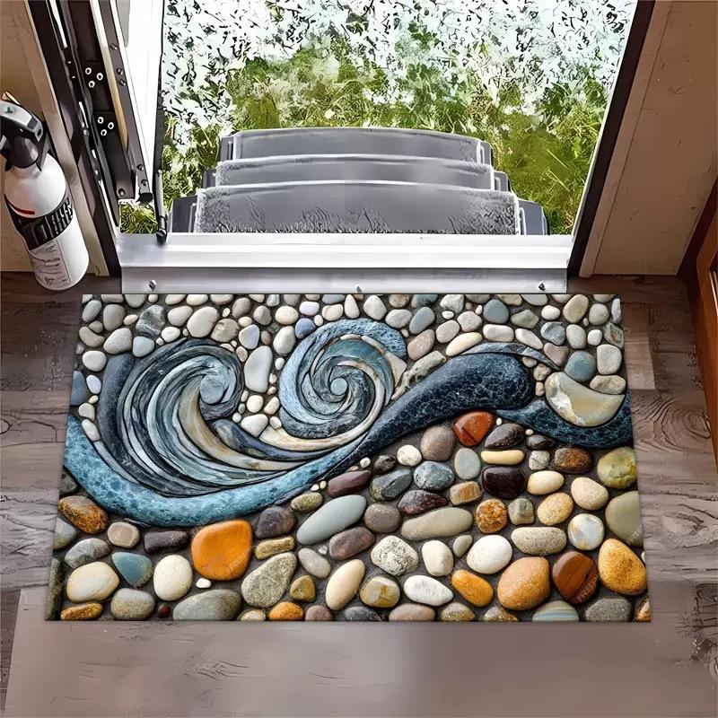

Кристаллический вельветовый коврик для пола с галькой, грязеотталкивающий и износостойкий коврик для пола, подходит для дверных проемов и ванных комнат 40*60cm
