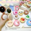 Cute Cartoon Foldable Airbag Comb with Mirror - Portable for Children, Cream Wind Design