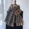 Scarf Women's Winter New Imitation Cashmere Thousand Birds Plaid Scarf Thickened Versatile Warm Shawl