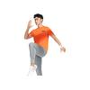 Li Ning Trainingsserie Einfarbig Schnelltrocknend Atmungsaktiv Laufen Training Fitness Kurzarm T-Shirt Herren Oberteile Kaki-Orange ATSR241-4