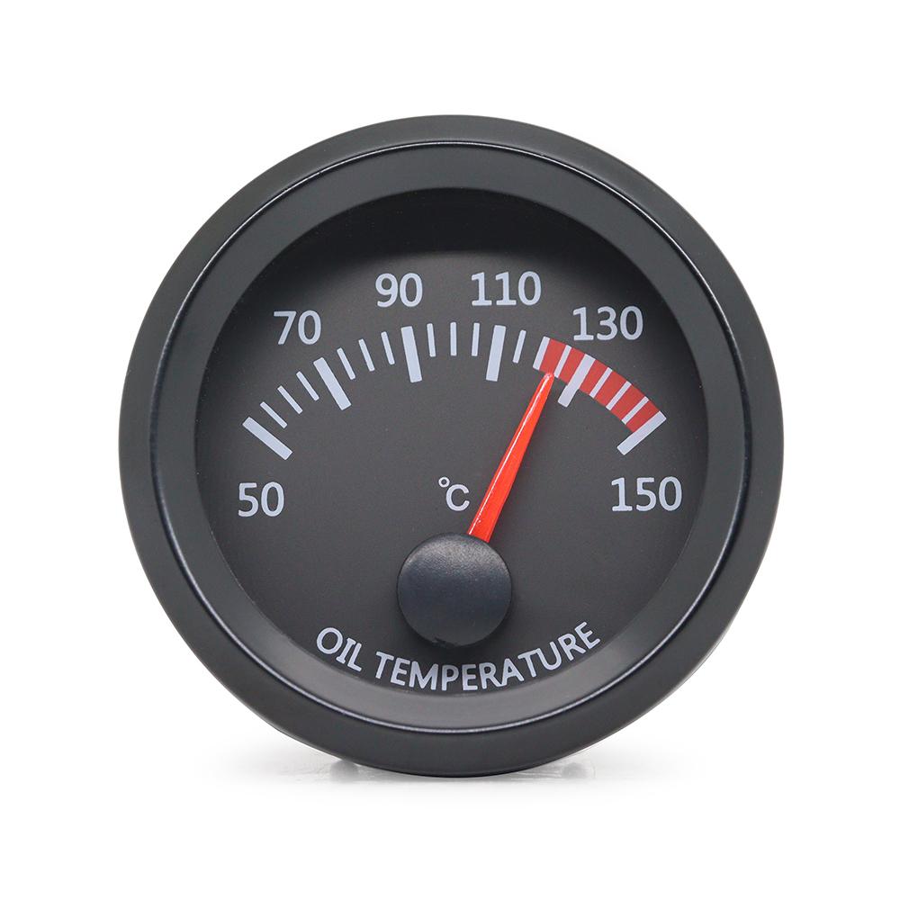 52MM Gauge 12V Water Temp Oil Temp Gauge Oil Pressure Fuel Volts Gauge Air Fuel Ratio Boost Exhaust Temp Meter Black Face Gauge