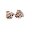 Fashion Gold Silver Color Twist Knot Stud Earrings For Women 2026 New Trendy Metal Circle Smooth Geometric Earring Jewelry