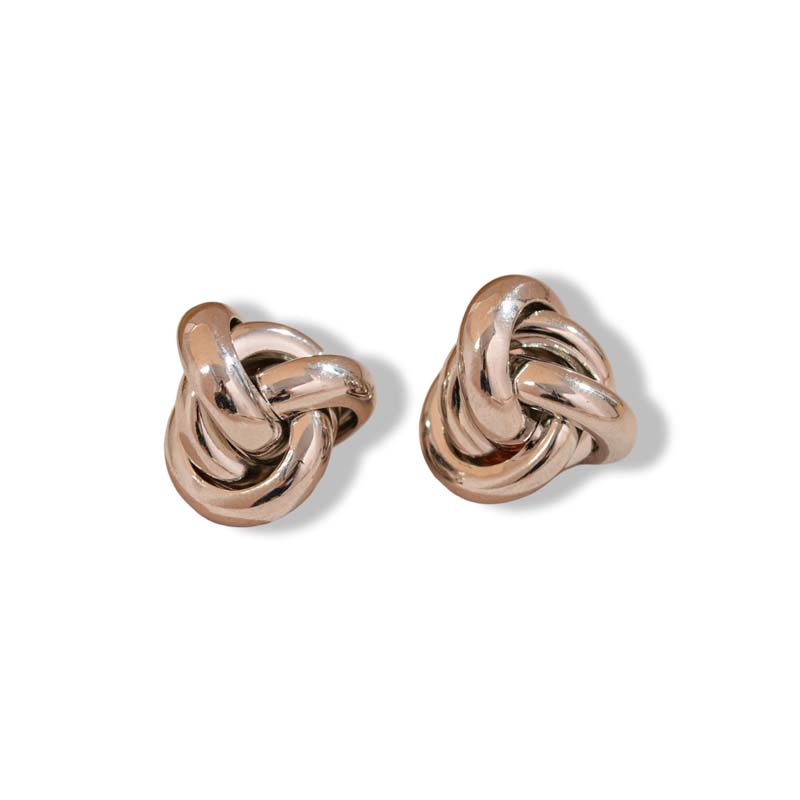 Fashion Gold Silver Color Twist Knot Stud Earrings For Women 2026 New Trendy Metal Circle Smooth Geometric Earring Jewelry
