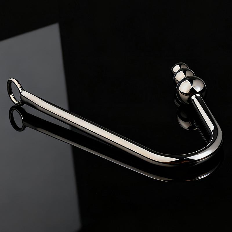 Gancio Anale in Acciaio Inossidabile con Foro per Perle Anali Gancio Anale Tappo Metallico per Sedere Giocattoli Sessuali Anali Prodotto per Adulti Senza Vibratore Per Uomini Gay