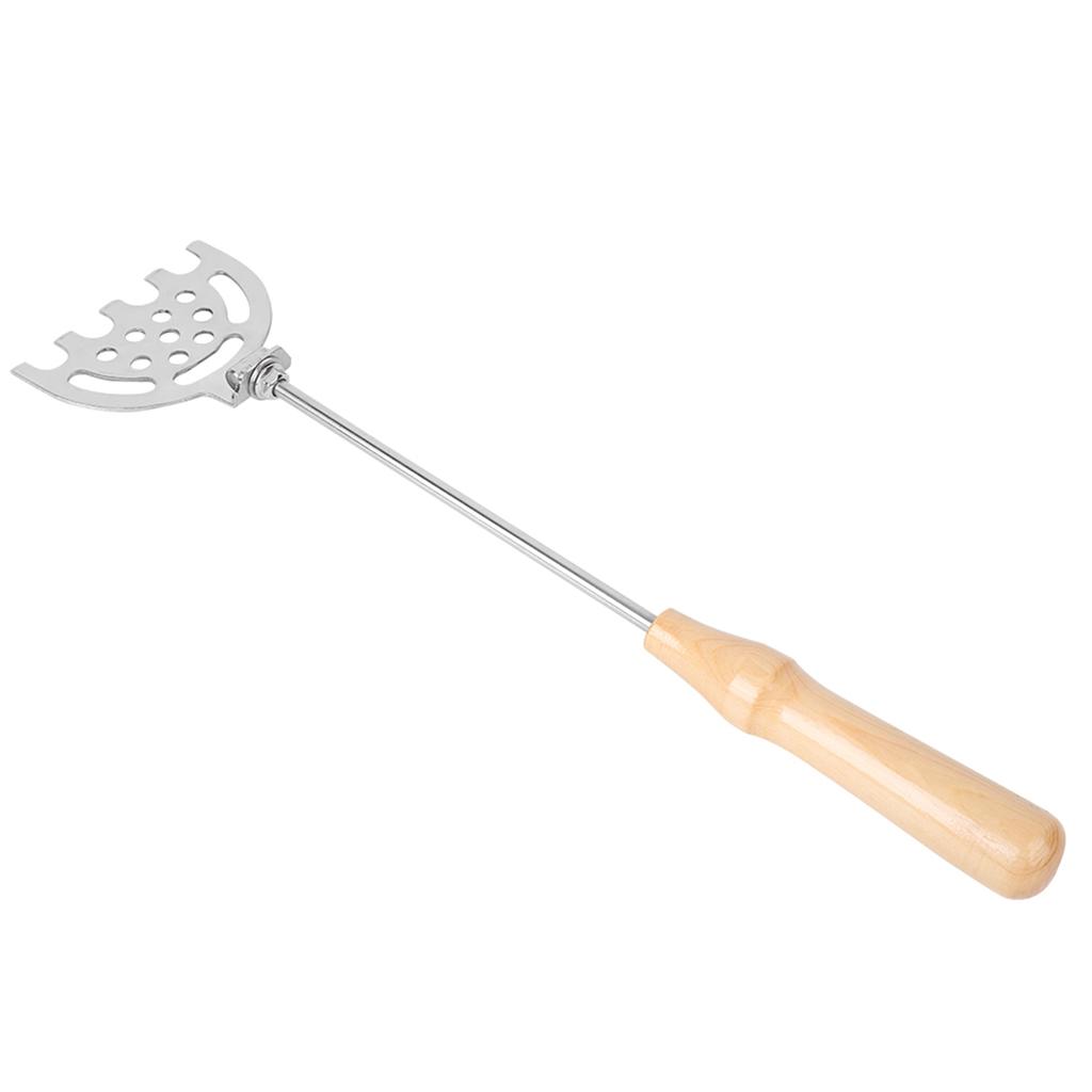 Stainless Steel Mini Wooden Handle Mix Shrimp Bait Shovel Fishing Tackle for Fisherman