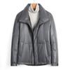 High-end First-layer Cowhide Down Jacket Short Wide-version Leather Jacket Men's Autumn and Winter Thickened Leather Jacket