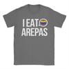 Vintage Ich Esse Arepas Venezolanisches Traditionelles Essen T-Shirts Unisex Rundhalsausschnitt Baumwolle T-Shirt Kurzarm T-Shirt Große Größen Kleidung