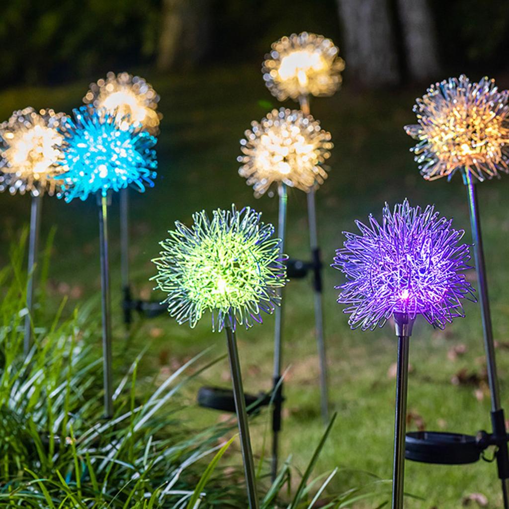 Solar Garden Light Outdoor Dandelion Garden Balcony Decoration Layout Inserted Lawn Lights