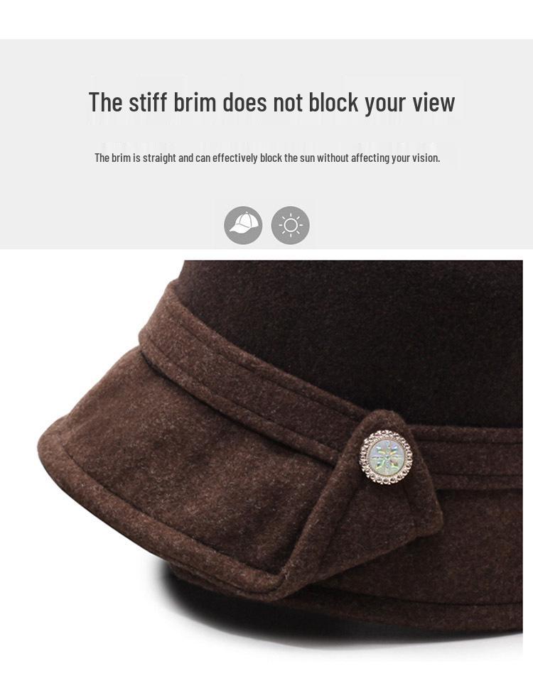 Damen Herbst/Winter Wollfilzhut - Trendig, Warm, Kuppel Eimer/Fedora Stil