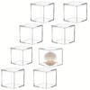 4/6/8 Pack Clear Acrylic Box with Lid Square Cube Containers Storage Box Organizer 10X10X10cm Transparent Acrylic Display Boxes