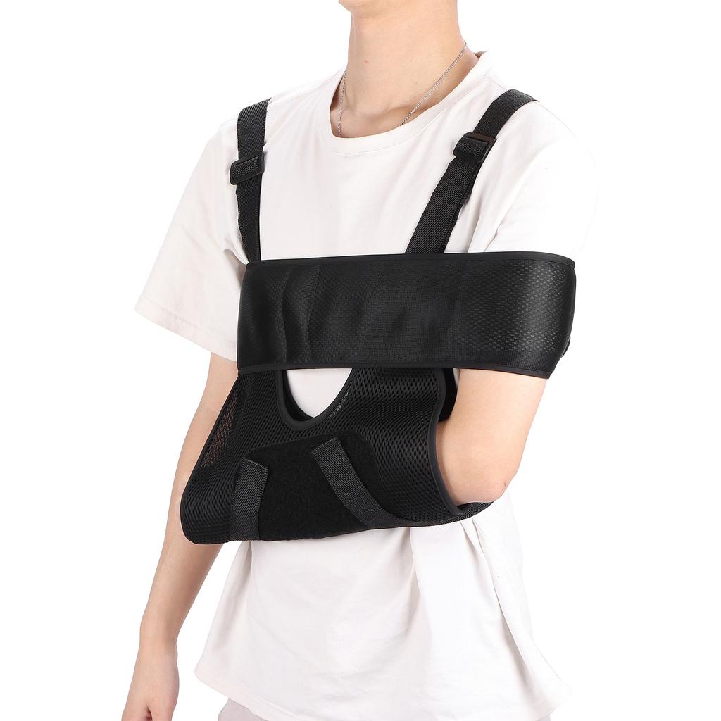 Arm Sling Breathable Shoulder Elbow Immobilizer Support Brace with Immobilizer Band for Upper Injuries Fractures