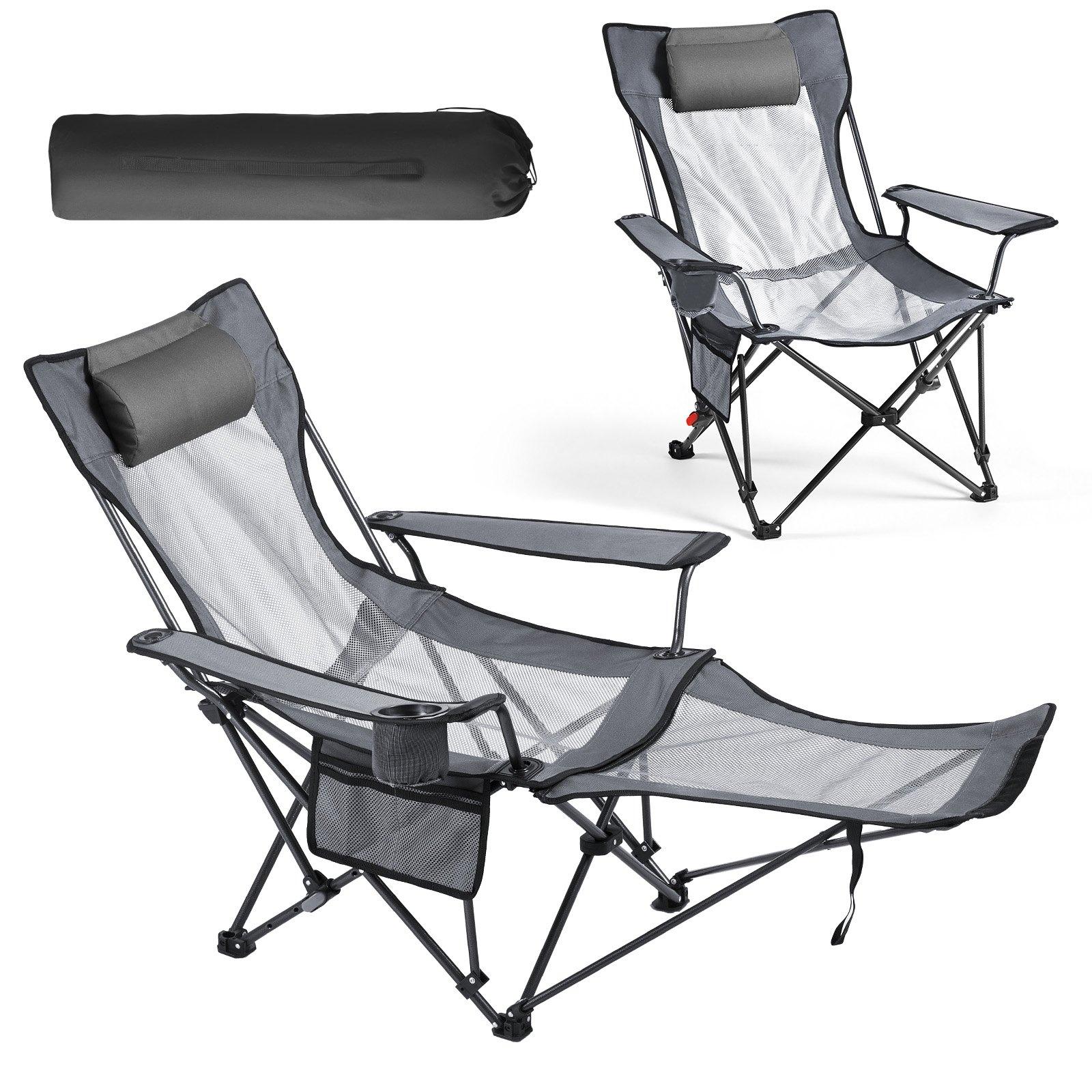 VEVOR Reclining Camping Chair, 4 Adjustable