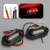 2Pcs LED License Plate Tag Light Side Marker Lamp Red & White Universal for Car Truck Trailer RV Motorcycle Boat 12-24V
