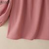 ZANZEA Women Square Collar Summer Casual 3/4 Sleeve Blouse