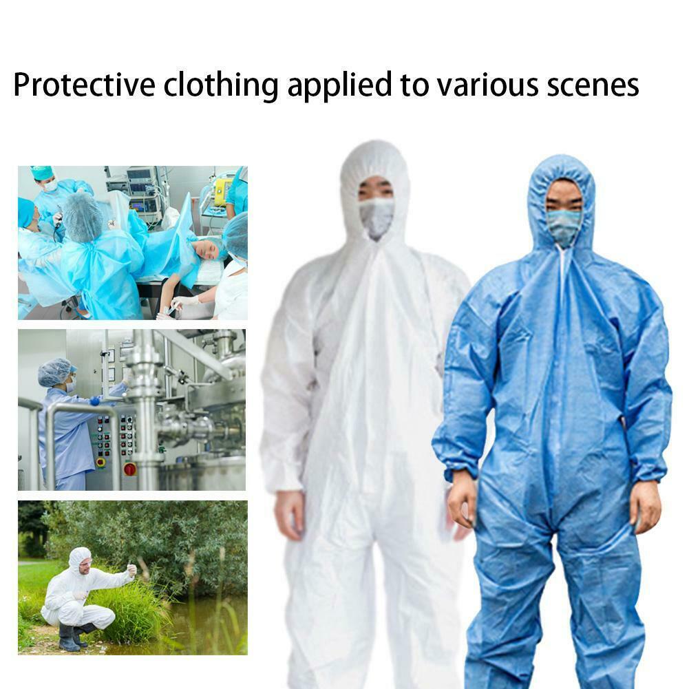 PPE Anti-Virus Full Protective Suit Reusable zippered Coveralls Isolation Washab
