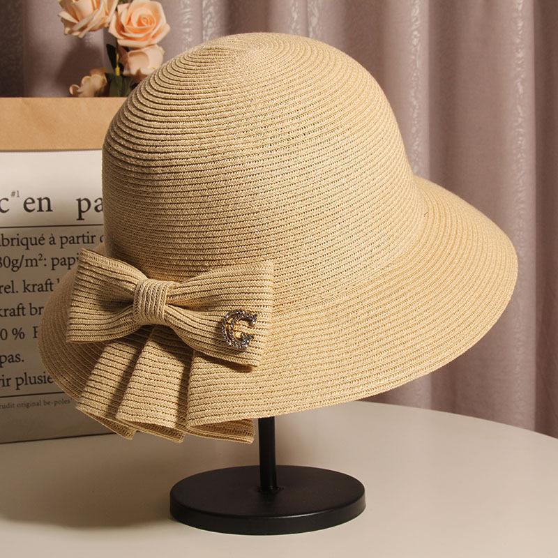 2023 New Raffia Bucket For Women Foldable Sun UV Hats Designer Luxury Crochet Beach Hat Handmade Fashion Straw Hat