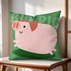 Kawaii Cat Animals Cushion Cover Natural Linen Organic Fabric DoubleSided Printing Couch Pillow Covers Home Decor