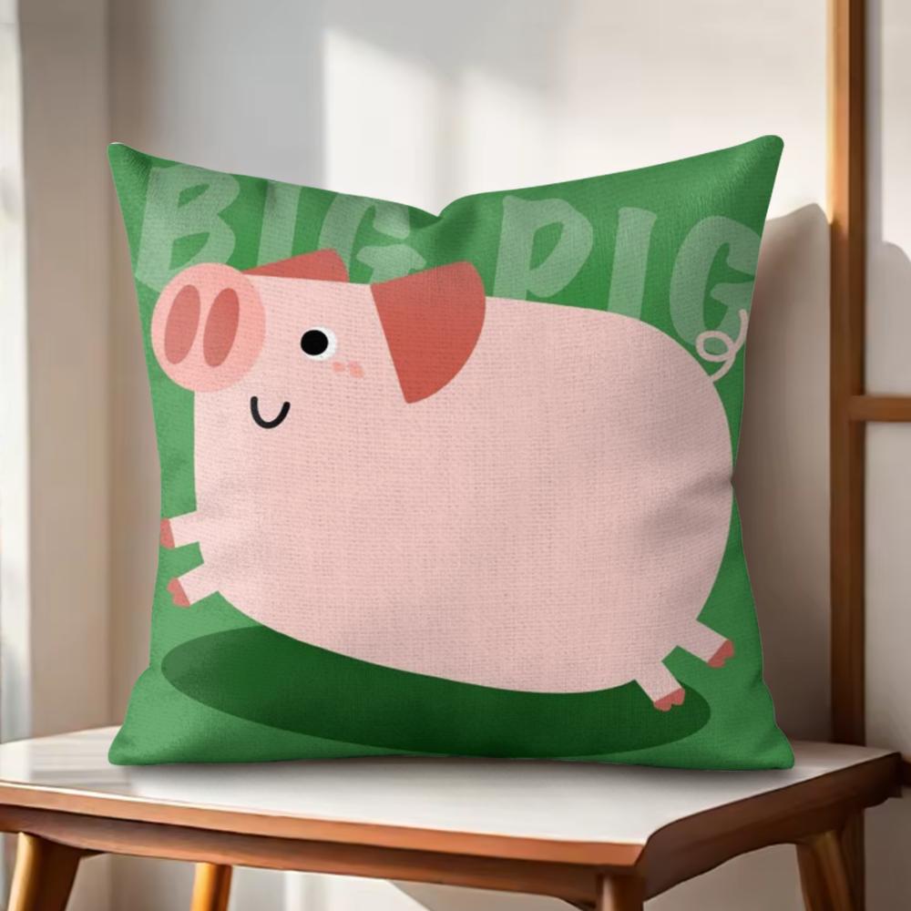 

Kawaii Cat Animals Cushion Cover Natural Linen Organic Fabric DoubleSided Printing Couch Pillow Covers Home Decor 30x30cm