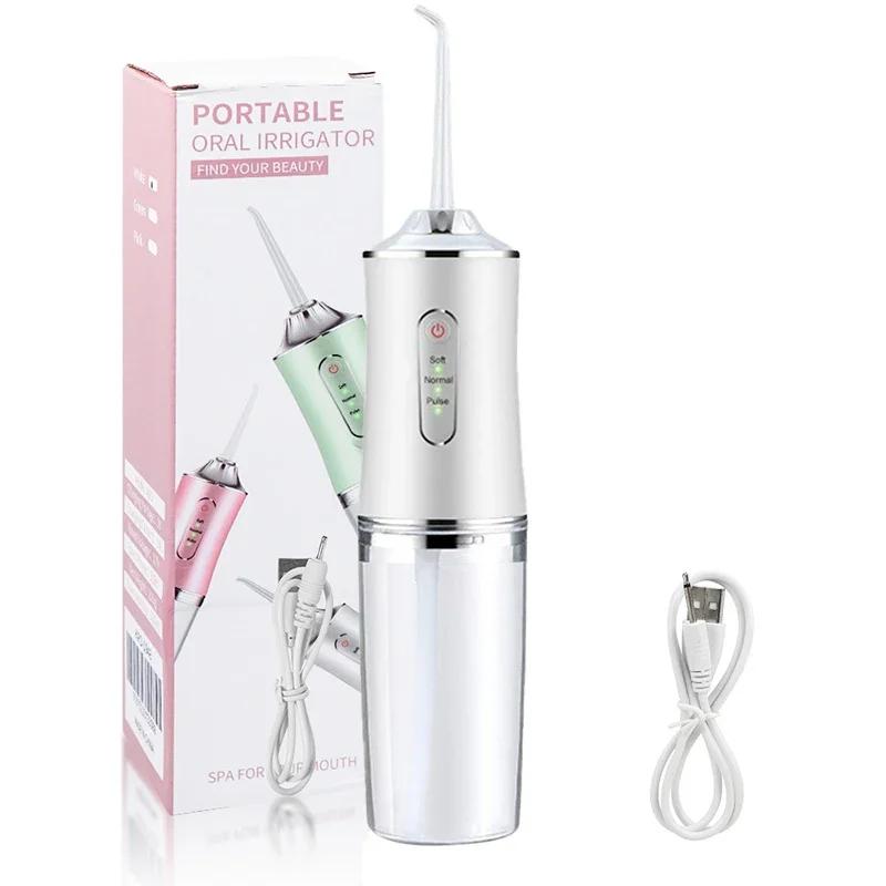 Oral Irrigator Portable Dental Water Flosser USB Rechargeable Water Jet Floss Tooth Pick  Jet Tip 3 Modes