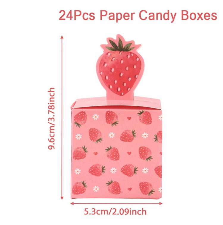 

Strawberry Candy Box Strawberry Party Favor Party Supplies Goodie Bags Birthday Party Gift Boxes Girls Birthday Party Decors As picture