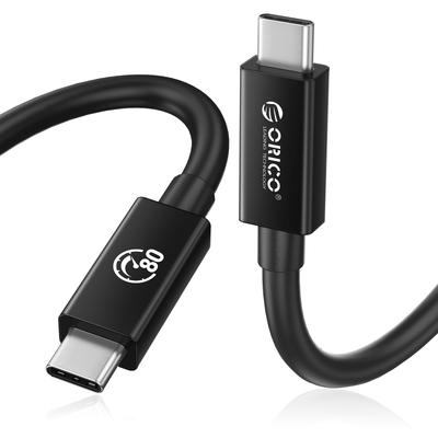 ORICO 80Gbps Bidirektional 120Gbps Unidirektional Dual Video 240W Schnell 2M Thunderbolt USB4 Gerätekompatibles USB-C-Kabel, 8K@60Hz Unterstützung, Aufladen,