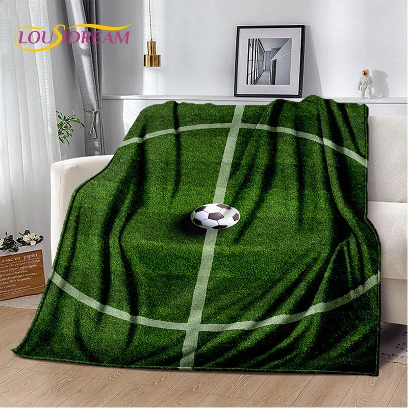 Football Field Soccer Sport Cartoon 29 Style Soft Blanket,Soft Throw Blanket for Home Bedroom Bed Sofa Travel Cover Child Gift